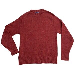 Vintage Robert Bruce unisex size L rust orange wool pullover sweater